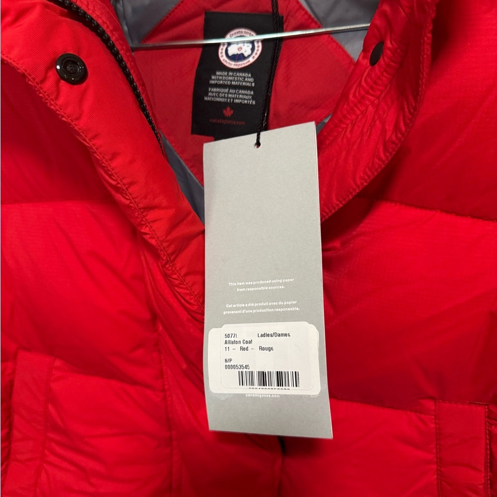 NEW NWT Canada Goose Alliston Coat in Red-Rouge - Picture 5 of 7